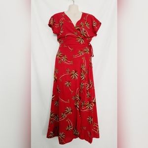 Tropical Wrap Dress